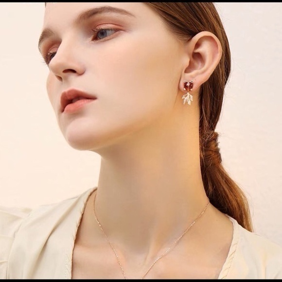 - 18K Gold Vermeil Golden Fish Earrings - Picture 3 of 4